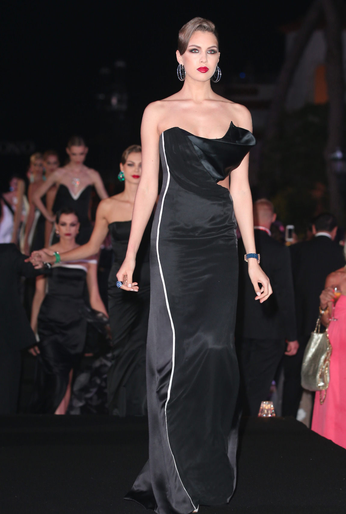  A model walking on the Cannes 2015 Gyunel catwalk 